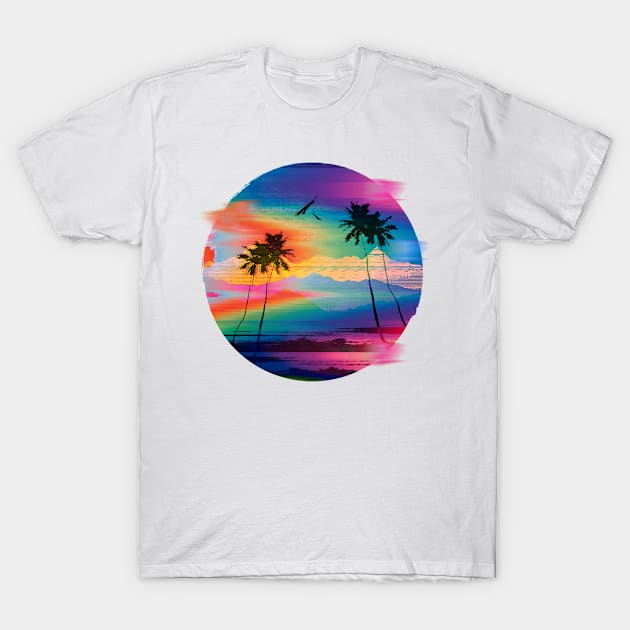 Summer Glitch T-Shirt by clingcling